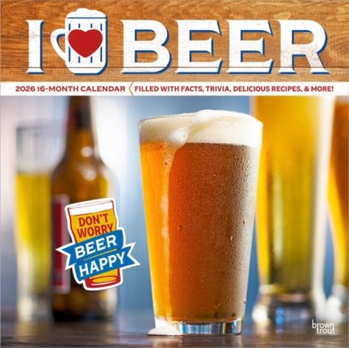 Produktbild: I Love Beer 2026 12 X 24 Inch (Hanging) Monthly Square Wall Calendar Plastic-Free