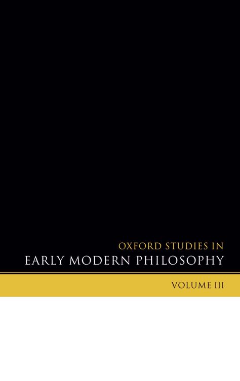 Produktbild: Oxford Studies in Early Modern Philosophy Volume 3