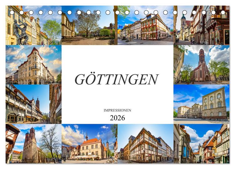 Produktbild: G&ouml;ttingen Impressionen (Tischkalender 2026 DIN A5 quer), CALVENDO Monatskalender