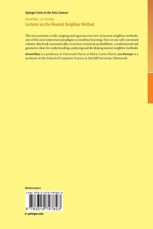 Produktbild: Lectures on the Nearest Neighbor Method