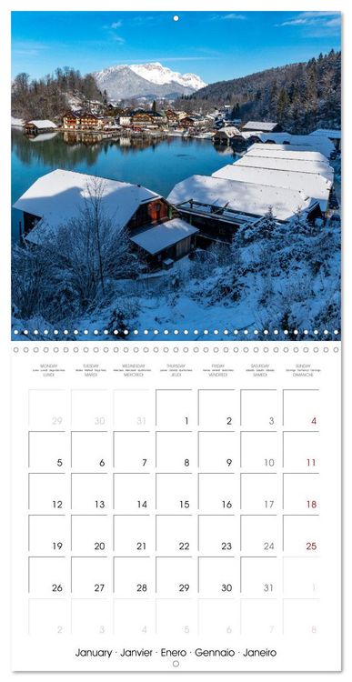 Produktbild: Berchtesgaden - Bavarian Alps, Lakes and Nature (Wall Calendar 2026 12 &times; 12 Inch) CALVENDO 12 Month Wall Calendar