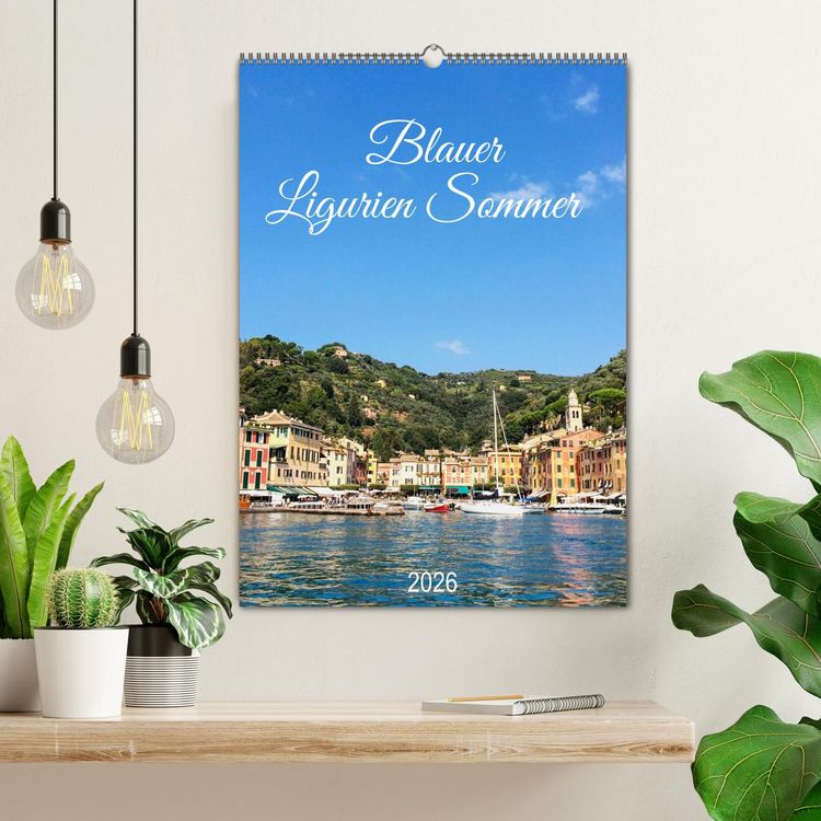 Produktbild: Blauer Ligurien Sommer (Wandkalender 2026 DIN A2 hoch), CALVENDO Monatskalender