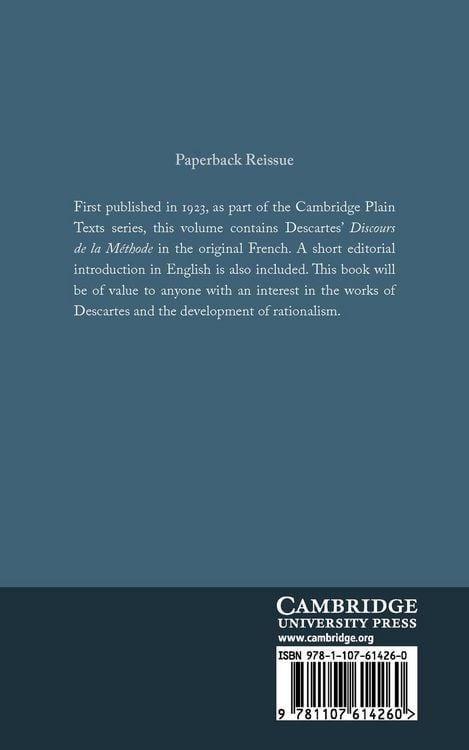 Produktbild: Discours de la Methode
