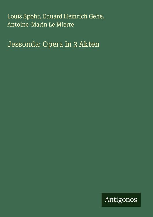 Produktbild: Jessonda: Opera in 3 Akten