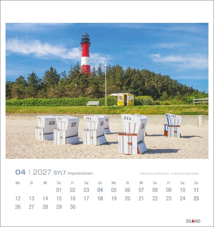 Produktbild: Sylt Impressionen Postkartenkalender 2027