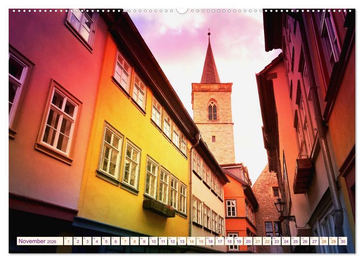 Produktbild: ERFURT obercool (Wandkalender 2026 DIN A2 quer), CALVENDO Monatskalender