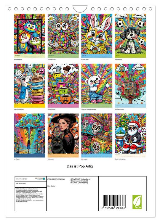 Produktbild: Das ist Pop Artig (Wandkalender 2027 DIN A4 hoch), CALVENDO Monatskalender