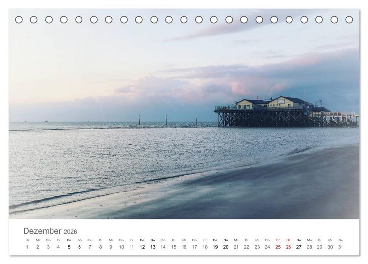 Produktbild: Nordfriesland (Tischkalender 2026 DIN A5 quer), CALVENDO Monatskalender