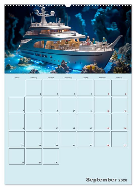 Produktbild: Schiffe, Fische und Piraten (Wandkalender 2026 DIN A2 hoch), CALVENDO Monatskalender