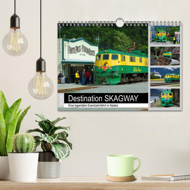 Produktbild: Destination SKAGWAY - Eine legend&auml;re Eisenbahnfahrt in Alaska (Wandkalender 2026 DIN A4 quer), CALVENDO Monatskalender