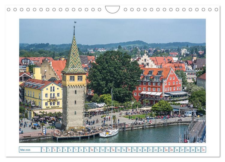 Produktbild: Insel Lindau - Bayerische Perle im Bodensee (Wandkalender 2026 DIN A4 quer), CALVENDO Monatskalender