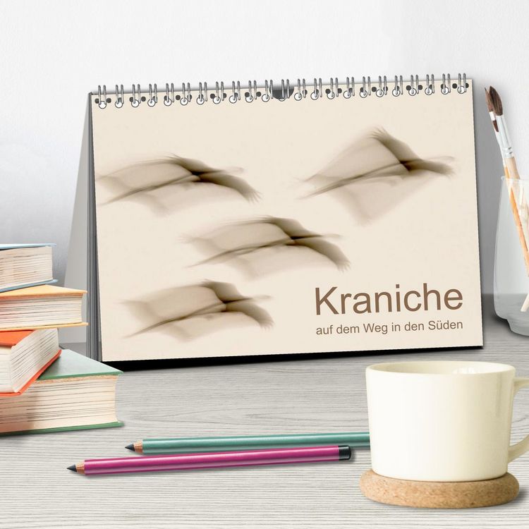 Produktbild: Kraniche auf dem Weg nach S&uuml;den (Tischkalender 2026 DIN A5 quer), CALVENDO Monatskalender
