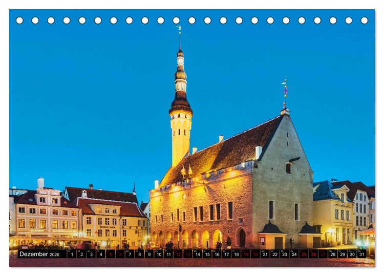 Produktbild: Ein Wochenende in Tallinn (Tischkalender 2026 DIN A5 quer), CALVENDO Monatskalender