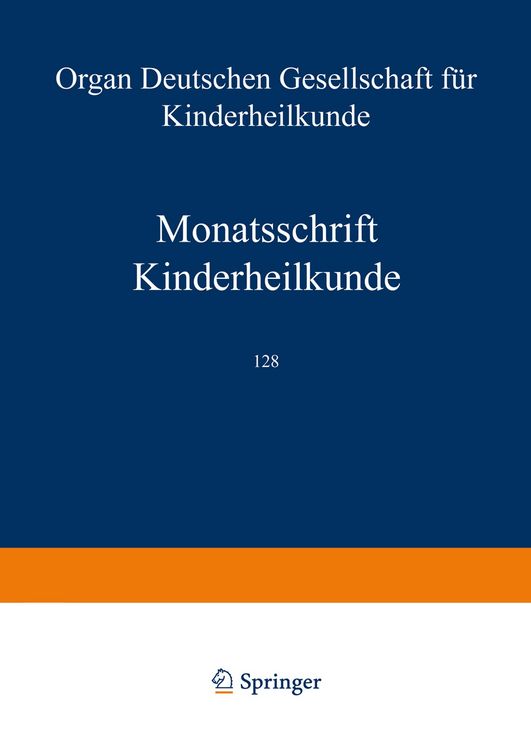 Produktbild: Monatsschrift Kinderheilkunde