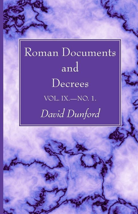 Produktbild: Roman Documents and Decrees, Volume IX - No. 1