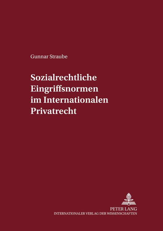 Produktbild: Sozialrechtliche Eingriffsnormen im Internationalen Privatrecht