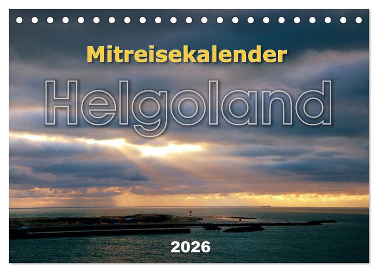 Produktbild: Mitreisekalender 2026 Helgoland (Tischkalender 2026 DIN A5 quer), CALVENDO Monatskalender