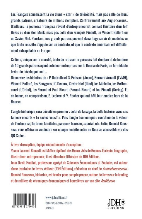 Produktbild: Bourse de Paris : 10 grands patrons, 10 grandes histoires