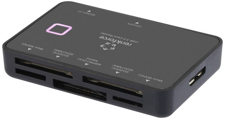 Produktbild: Renkforce Externer Speicherkartenleser Micro-USB B (USB 3.2 Gen 1) Schwarz