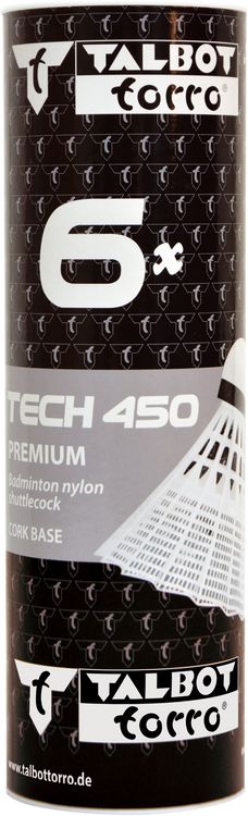 Produktbild: Badm.-Ball TECH 450 Korb:white, Speed red/fast, 6pcs.Tube
