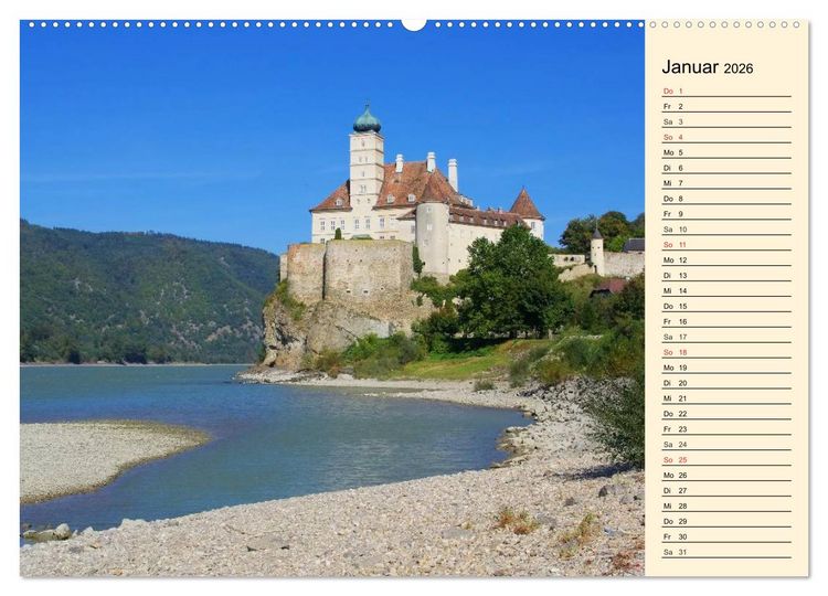Produktbild: Die Wachau - Bezaubernde Orte an der Donau (hochwertiger Premium Wandkalender 2026 DIN A2 quer), Kunstdruck in Hochglanz