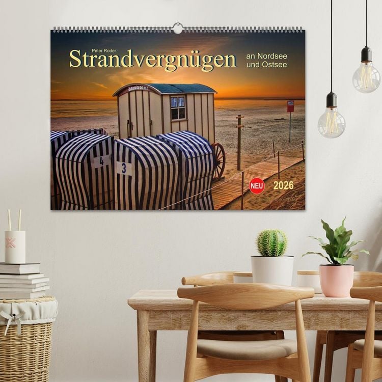 Produktbild: Strandvergn&uuml;gen - an Nordsee und Ostsee (Wandkalender 2026 DIN A2 quer), CALVENDO Monatskalender
