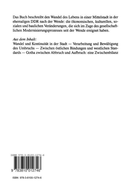 Produktbild: Stadt im Umbruch: Gotha