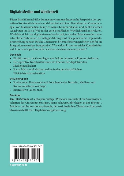 Produktbild: Digitale Medien und Wirklichkeit