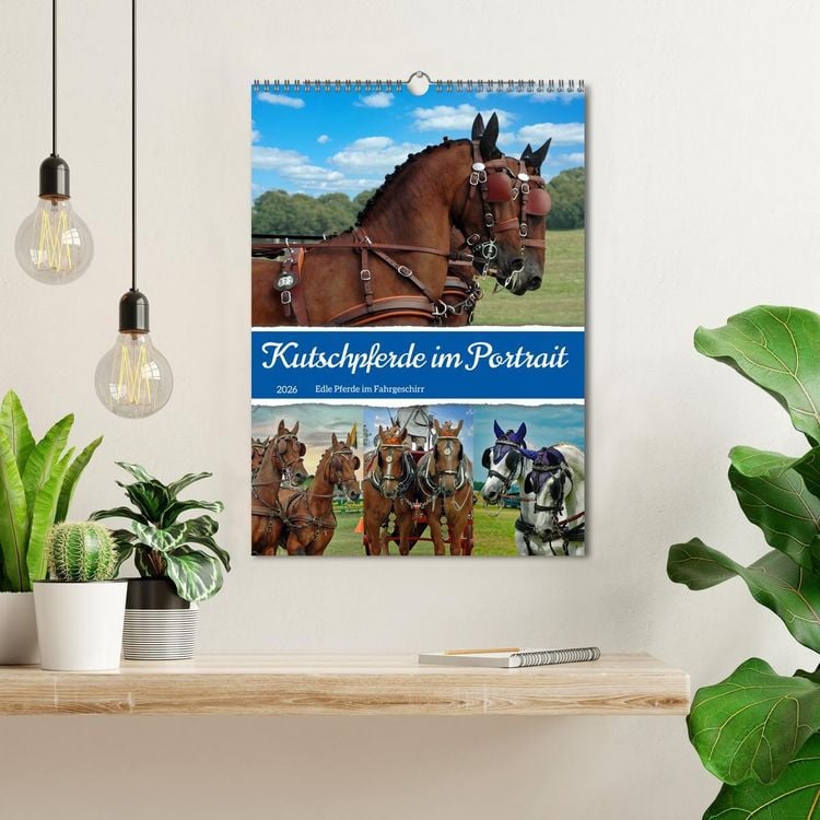 Produktbild: Kutschpferde im Portait (Wandkalender 2026 DIN A3 hoch), CALVENDO Monatskalender
