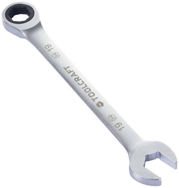 Produktbild: TOOLCRAFT TO-9626412 Ratschen-Einringschl&uuml;ssel-Satz 7teilig Schl&uuml;sselweite (Metrisch) 8 - 19 mm DIN 3113