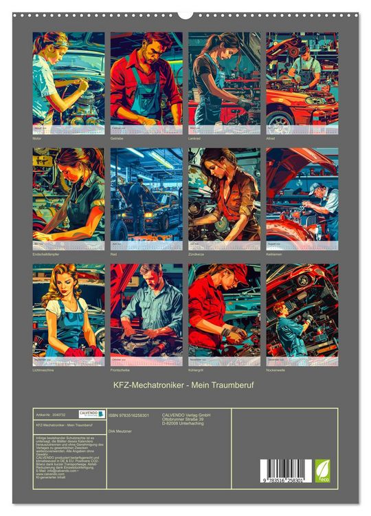Produktbild: KFZ-Mechatroniker - Mein Traumberuf (hochwertiger Premium Wandkalender 2026 DIN A2 hoch), Kunstdruck in Hochglanz