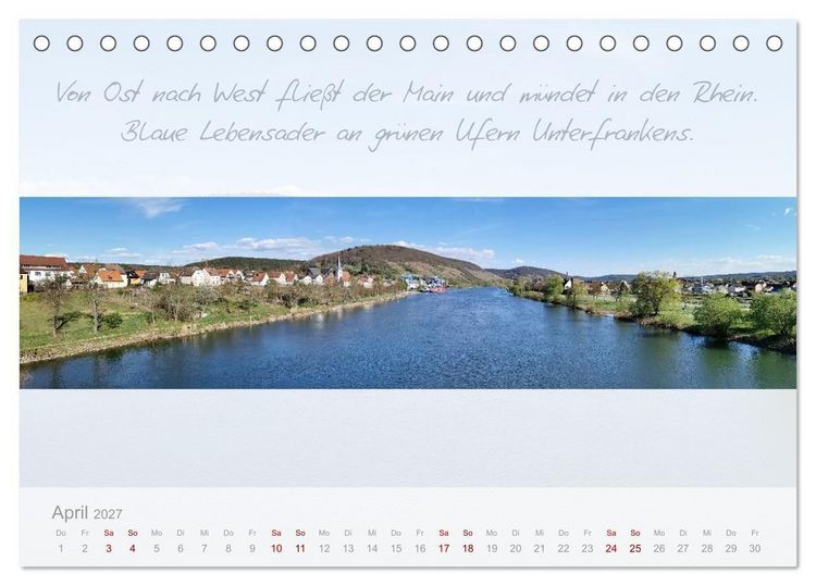 Produktbild: Main Rundblick (Tischkalender 2027 DIN A5 quer), CALVENDO Monatskalender
