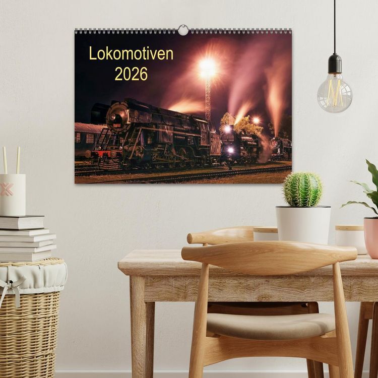 Produktbild: Lokomotiven 2026 (Wandkalender 2026 DIN A3 quer), CALVENDO Monatskalender