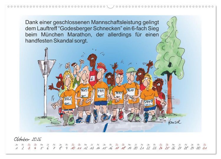 Produktbild: HANSELs kleiner Laufkalender (hochwertiger Premium Wandkalender 2026 DIN A2 quer), Kunstdruck in Hochglanz