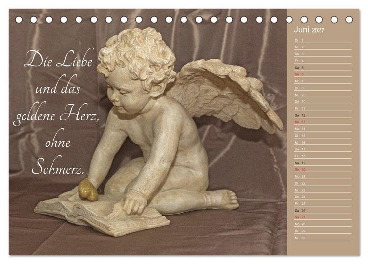 Produktbild: Engel - Die Worte der Liebe (Tischkalender 2027 DIN A5 quer), CALVENDO Monatskalender