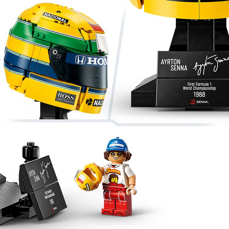 Produktbild: LEGO Editions Ayrton Senna Helm F1 Fanartikel Modellbausatz 43024