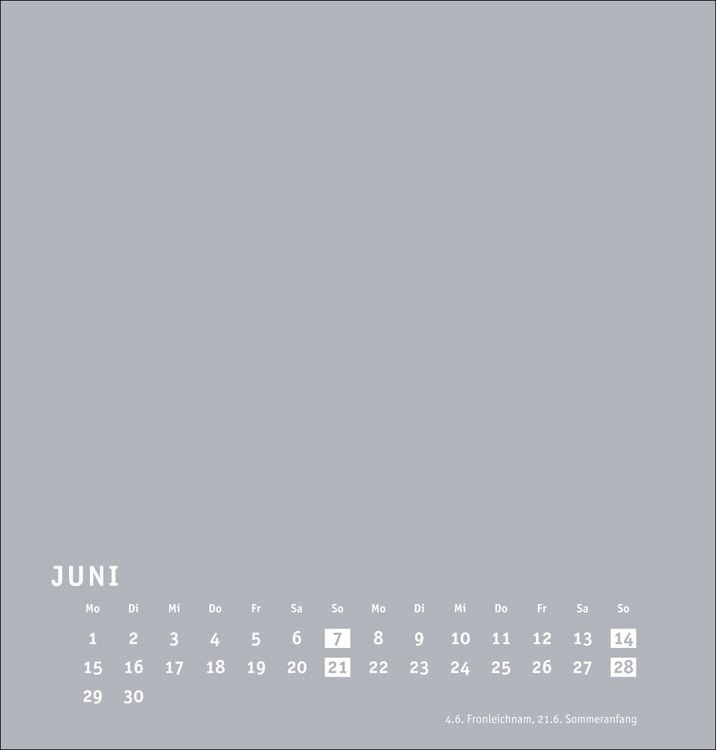 Produktbild: Premium-Bastelkalender silbergrau mittel 2026