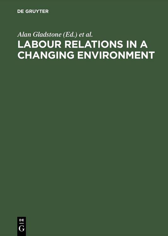Produktbild: Labour Relations in a Changing Environment