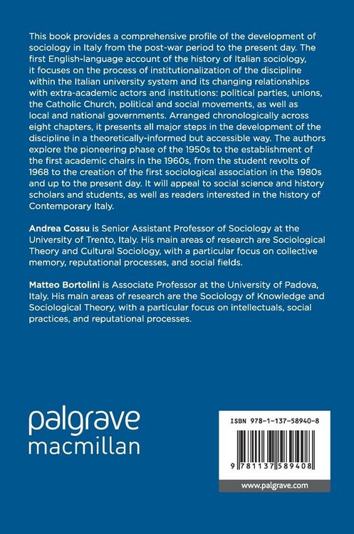 Produktbild: Italian Sociology,1945&ndash;2010