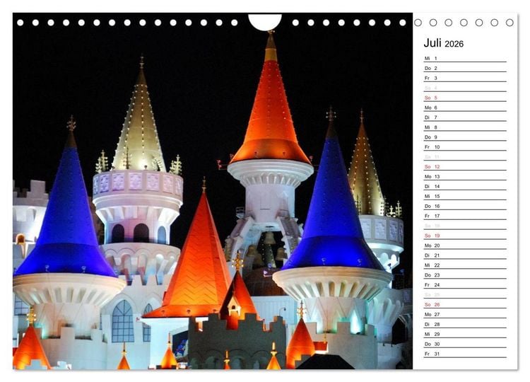 Produktbild: LAS VEGAS - by night (Wandkalender 2026 DIN A4 quer), CALVENDO Monatskalender