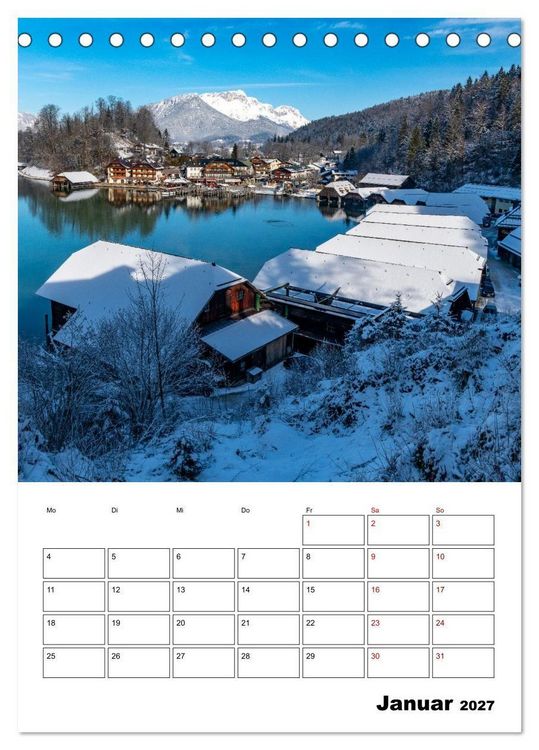 Produktbild: Berchtesgadener Land - Faszination zwischen Watzmann und K&ouml;nigssee (Tischkalender 2027 DIN A5 hoch), CALVENDO Monatskalender