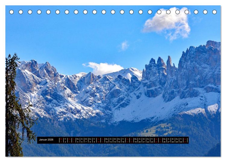 Produktbild: Dolomiten - Latemar und Rosengarten (Tischkalender 2026 DIN A5 quer), CALVENDO Monatskalender