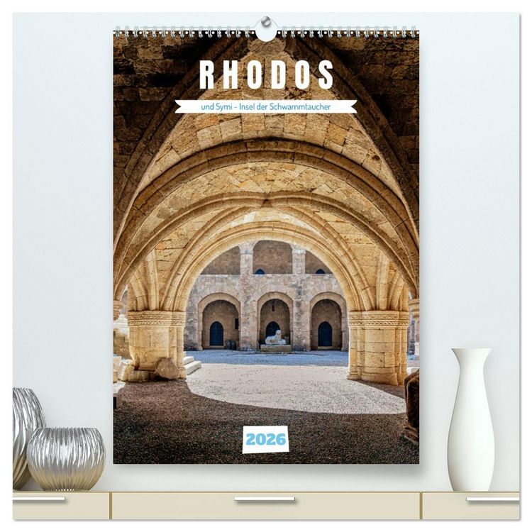 Produktbild: Rhodos und Symi, Insel der Schwammtaucher (hochwertiger Premium Wandkalender 2026 DIN A2 hoch), Kunstdruck in Hochglanz