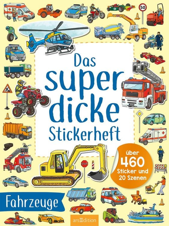 Produktbild: Das superdicke Stickerheft &ndash; Fahrzeuge