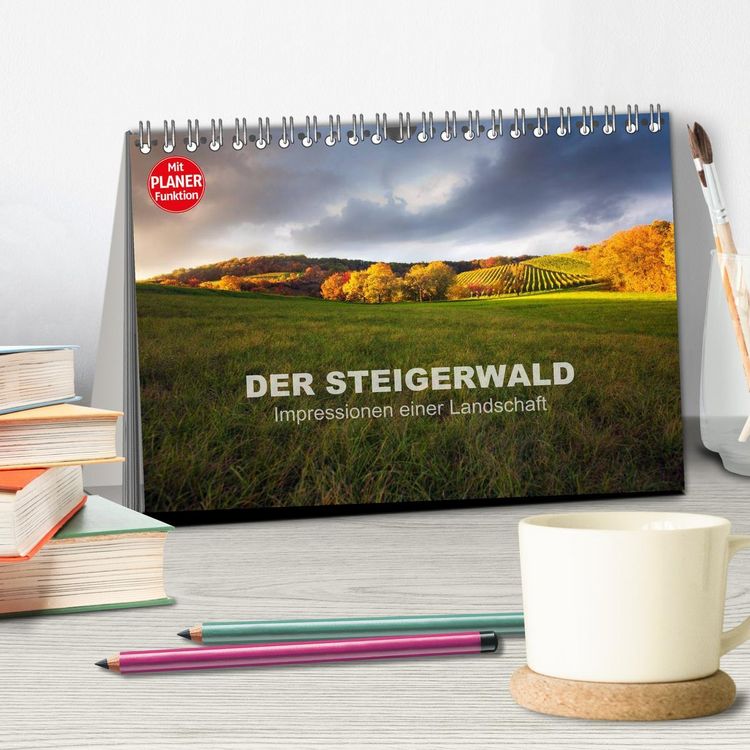 Produktbild: DER STEIGERWALD - Impressionen einer Landschaft (Tischkalender 2026 DIN A5 quer), CALVENDO Monatskalender