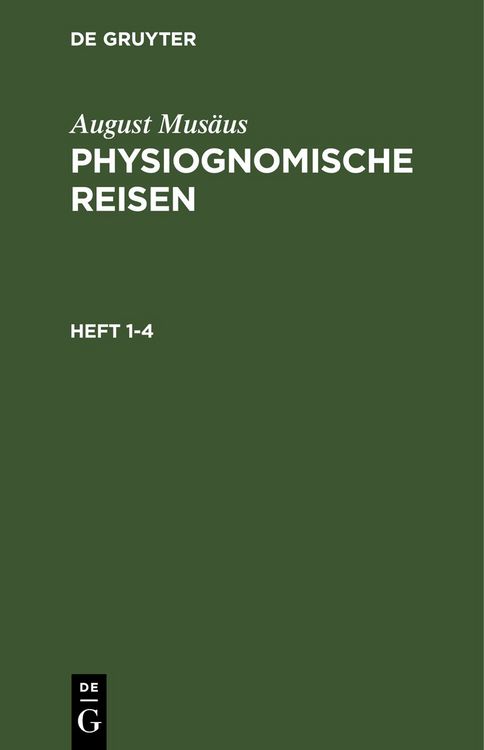 Produktbild: Physiognomische Reisen. Heft 1-4