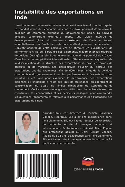 Produktbild: Instabilit&eacute; des exportations en Inde