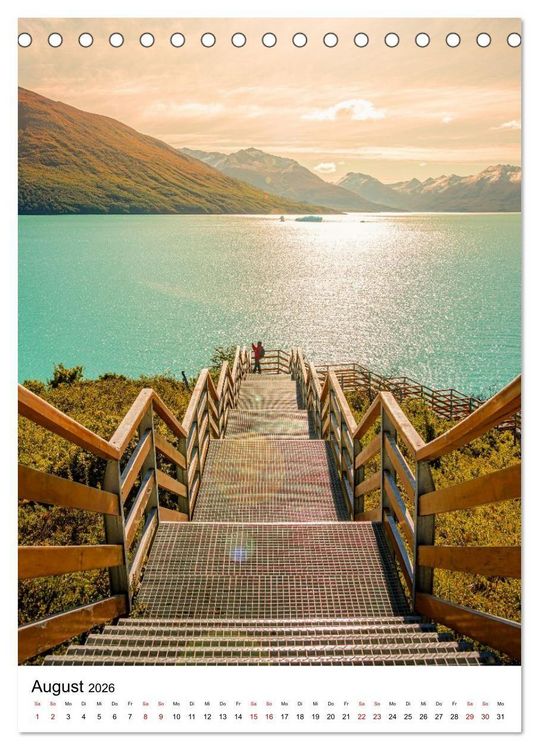 Produktbild: Patagonien, die sch&ouml;nsten Reiseziele: Wildnis am Rande der Welt (Tischkalender 2026 DIN A5 hoch), CALVENDO Monatskalender