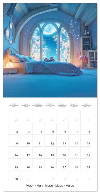Produktbild: Animals in unreal rooms - Dreamlike Illusions (Wall Calendar 2026 12 &times; 12 Inch) CALVENDO 12 Month Wall Calendar