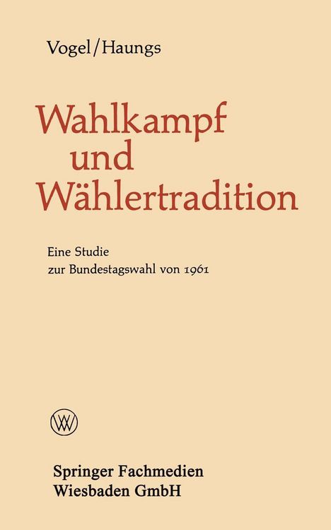 Produktbild: Wahlkampf und W&auml;hlertradition